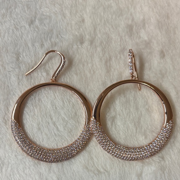 Jewelry - AAA CZ Blingy Elegant Dangle Earrings 18k Rose Gold Filled